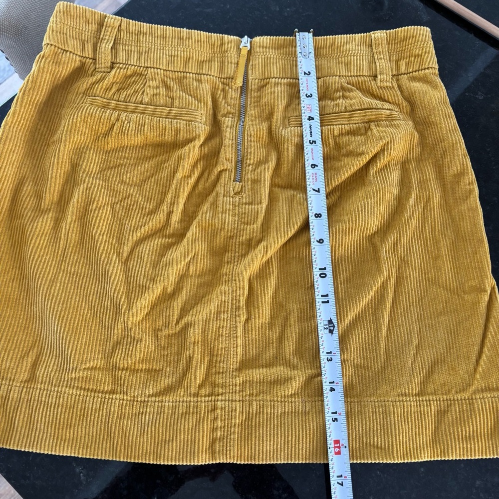 Ann Taylor Loft Yellow Corduroy Skirt Size 4 - Picture 9 of 10
